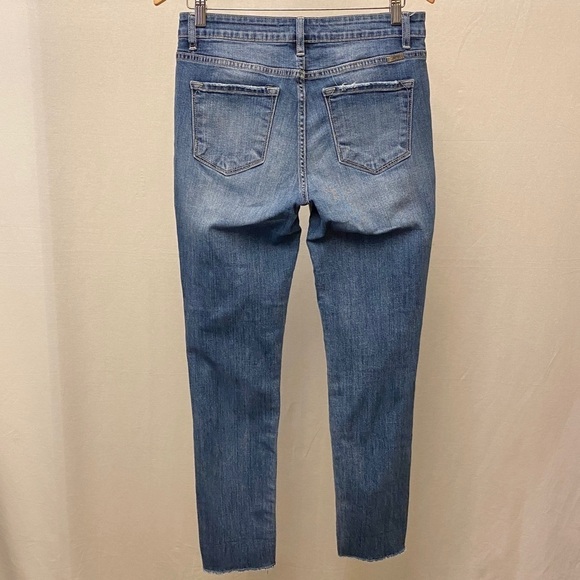 KanCan 11 (29) Skinny Jeans Mid Rise Stretch Distressed Womens Raw Hem SP1342-1 - Picture 12 of 12